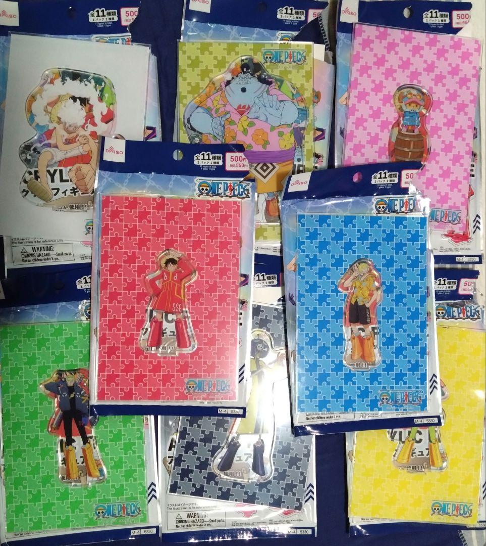 One Piece Daiso Collaboration Acrylic Figure Can Badge Set of 16