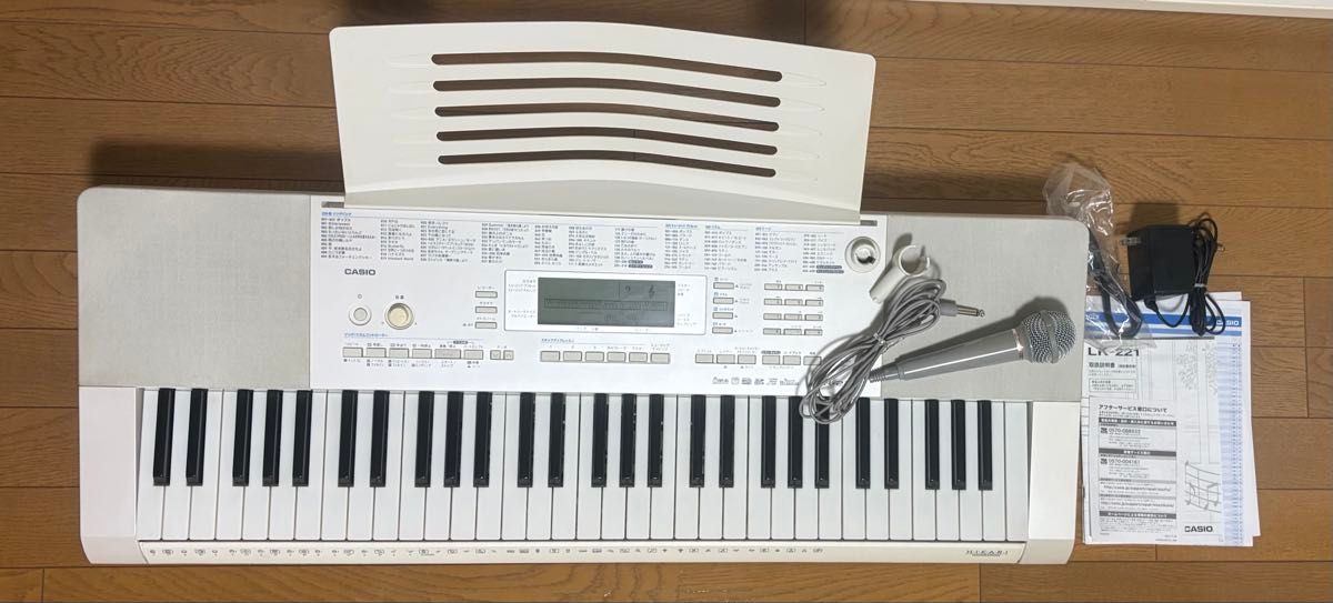 卡西欧 CASIO 光导航键盘 LK-221 电子钢琴 带麦克风和电源适配器 键盘