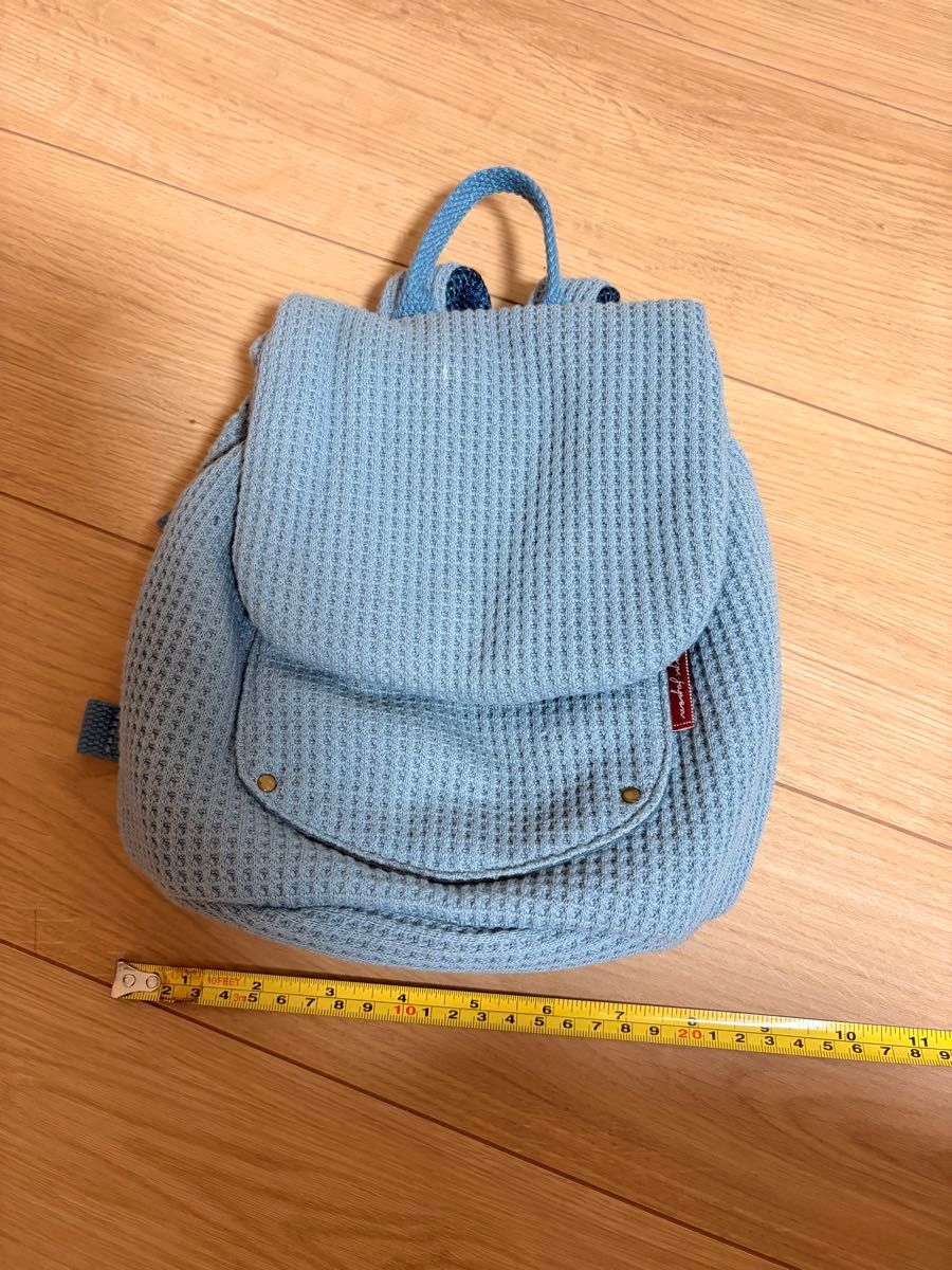 Baby Backpack, Waffle Fabric, Blue, Shōgatsu Mochi Backpack