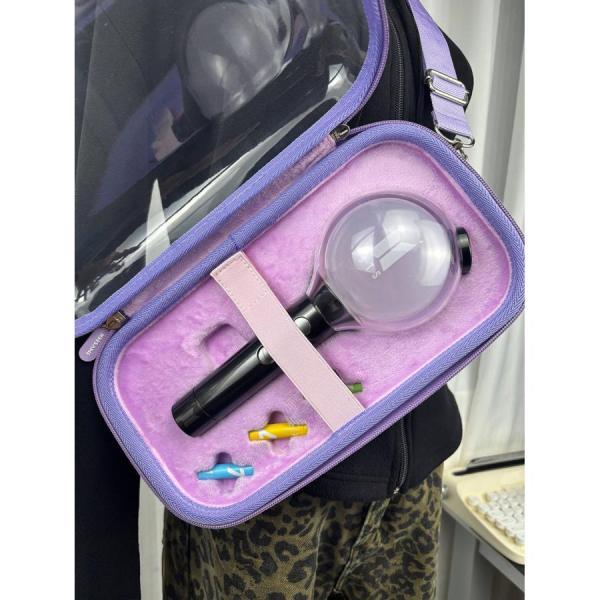 「BTS アミボム ARMY BOMB 収納ケース｜4代/3代/特別版対応｜ミストパープル｜PVC+EVA 保護」