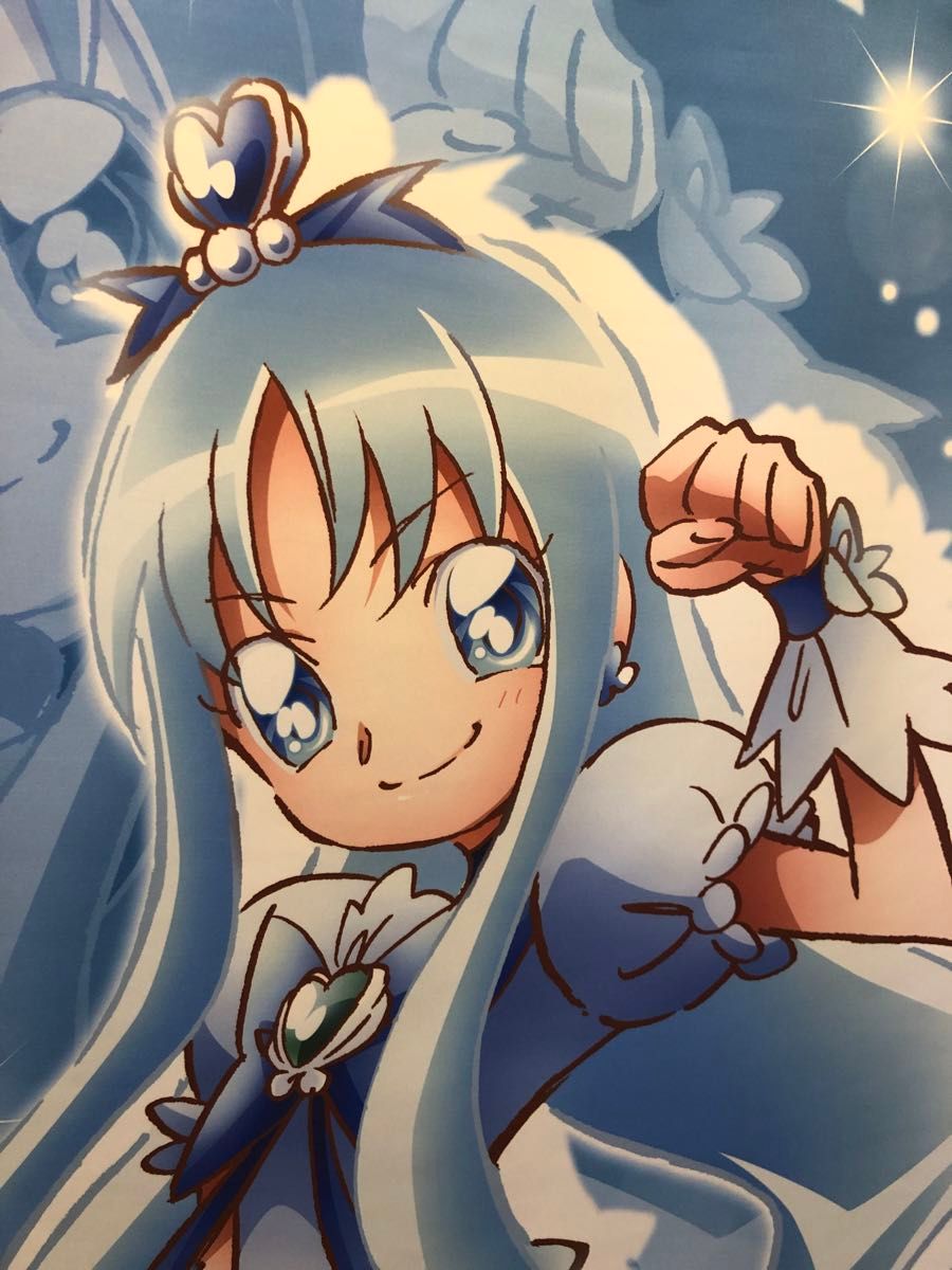 Heartcatch光之美少女！ Cure Marine 来海绘里香 官方挂毯 马越嘉彦 绘制插图