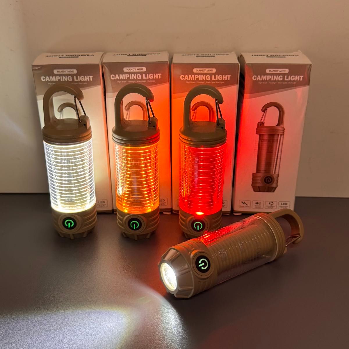 【4個セット】【USB Type-C】ハンギングテントライト LEDライト アウトドア キャンプ ハイキング 釣り トレッキング