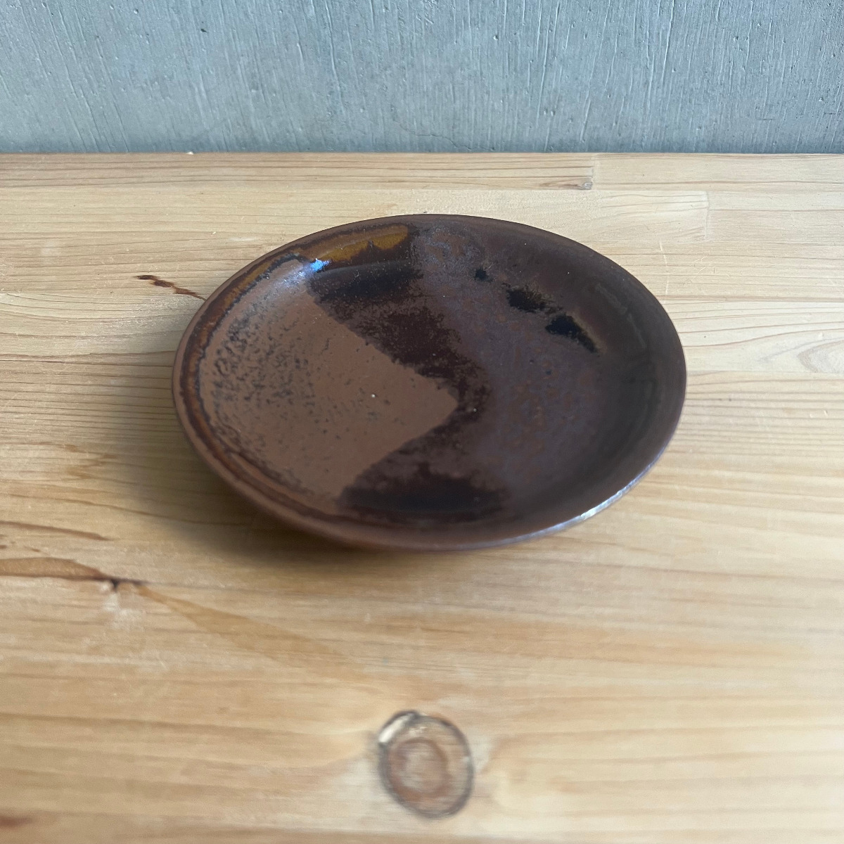 高取烧 高取烧 圆形盘 摆盘 筑前茶陶 高取烧 高取八仙窑 陶器 餐具 051