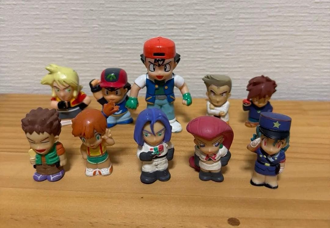 [Rare] Pokémon Kids Trainer Characters Finger Figures 10-Piece Set