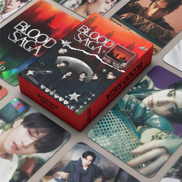 ENHYPEN周边商品 照片卡 55张套装 交易卡 ENHYPEN 全员照片卡 K-POP 韩国偶像 BLOOD SAGA 应援 小物 LOMO卡