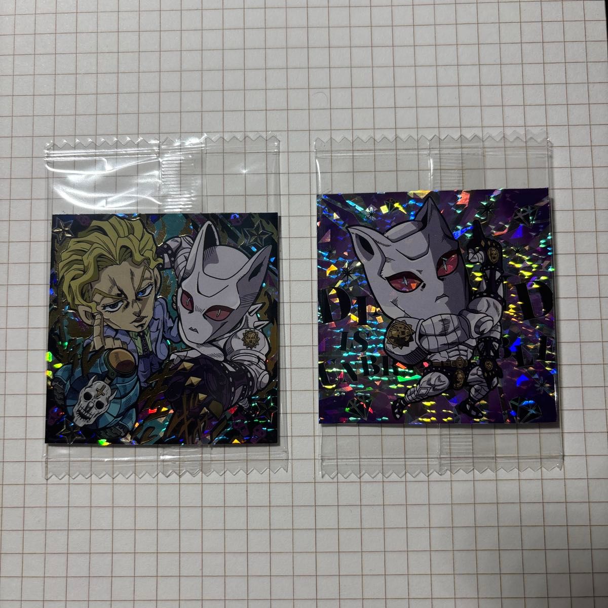 Jojo的奇妙冒险中，有两张贴纸晶圆吉良吉影杀手女王套装