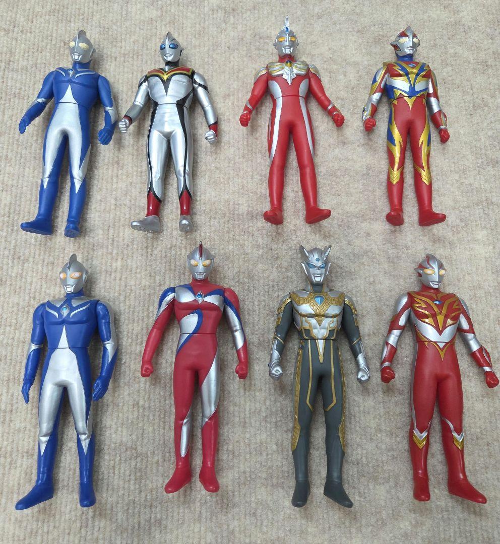 Old Ultraman Hero Series Soft Vinyl 8-Piece Set