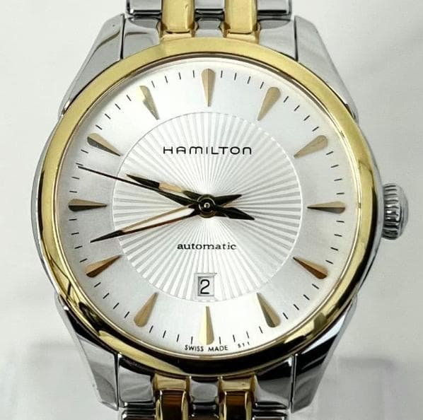 Hamilton H422250 automatic date wristwatch, two-tone, working condition