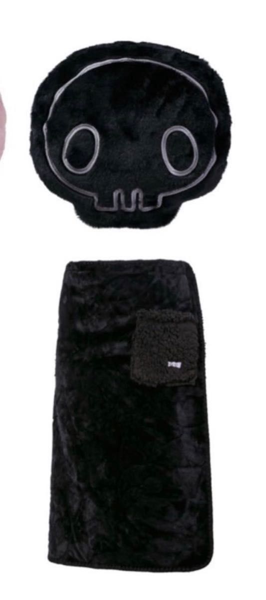 Black Kuromi, brand-new Workman Sanrio Characters wrap skirt with pouch.