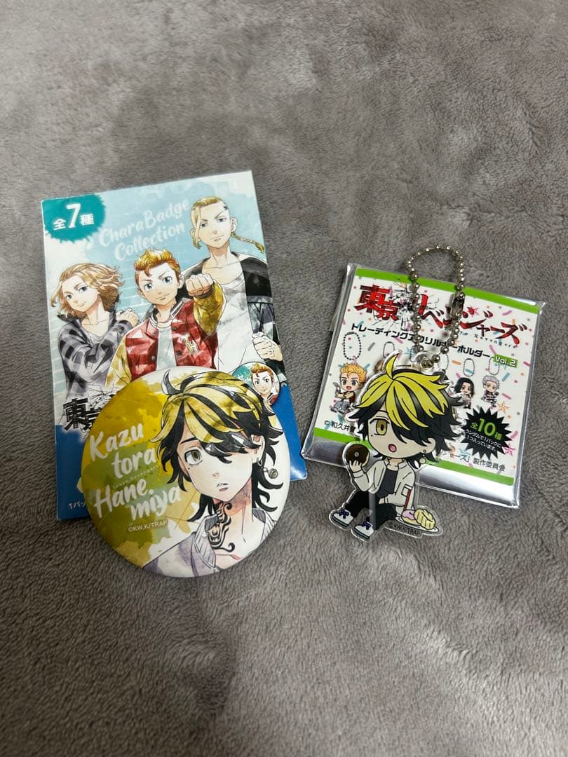 Tokyo Revengers Ichitora Hamiya Can Badge Acrylic Key Chain Set For Sale