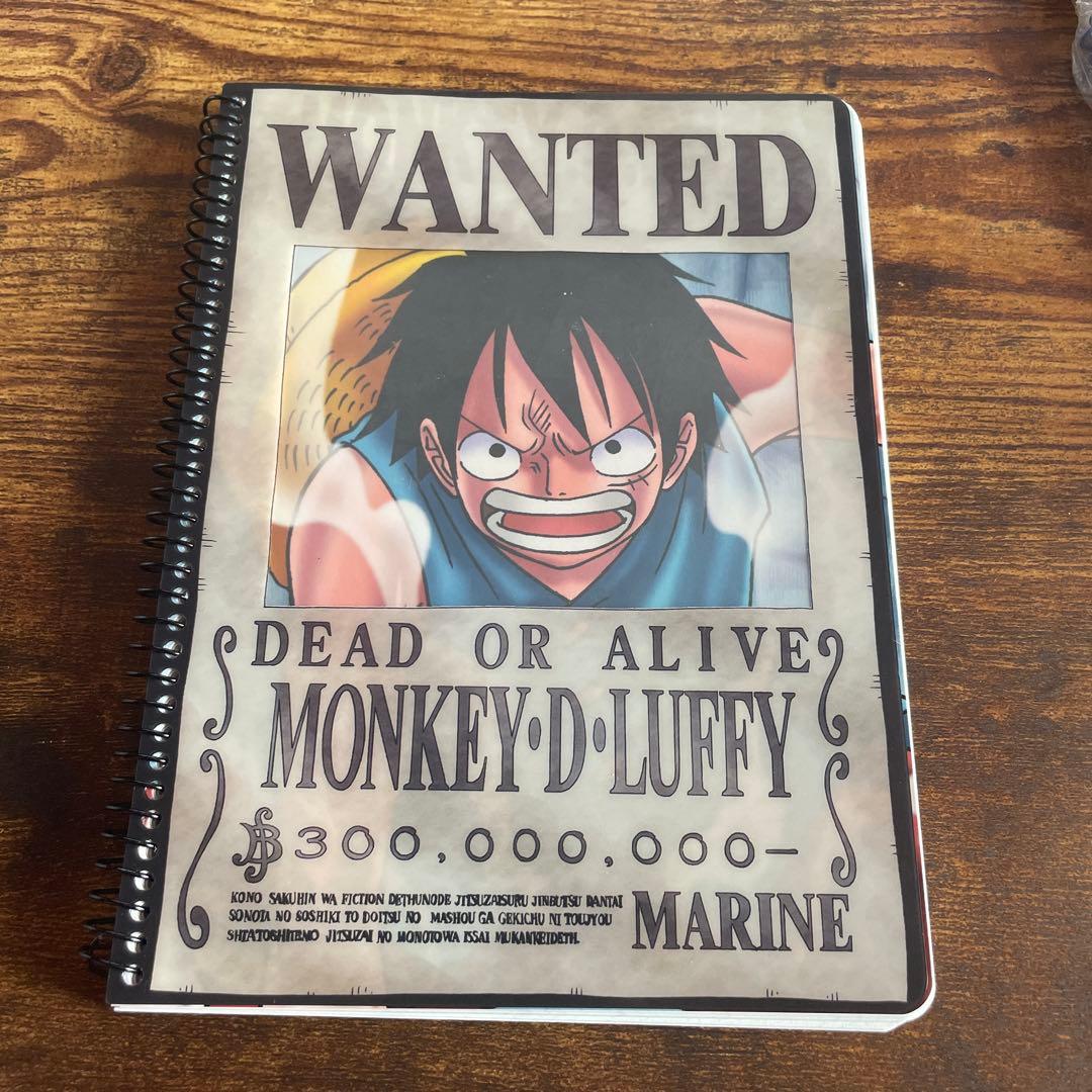 One Piece Monkey D. Luffy Wanted Poster Ring Notebook