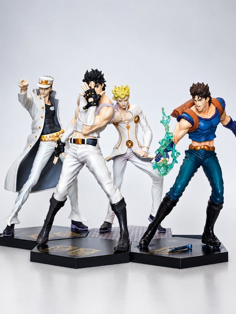 JoJo's Bizarre Adventure Anniversaries Ichiban Kuji Jonathan, Jotaro, and Giorno Figures