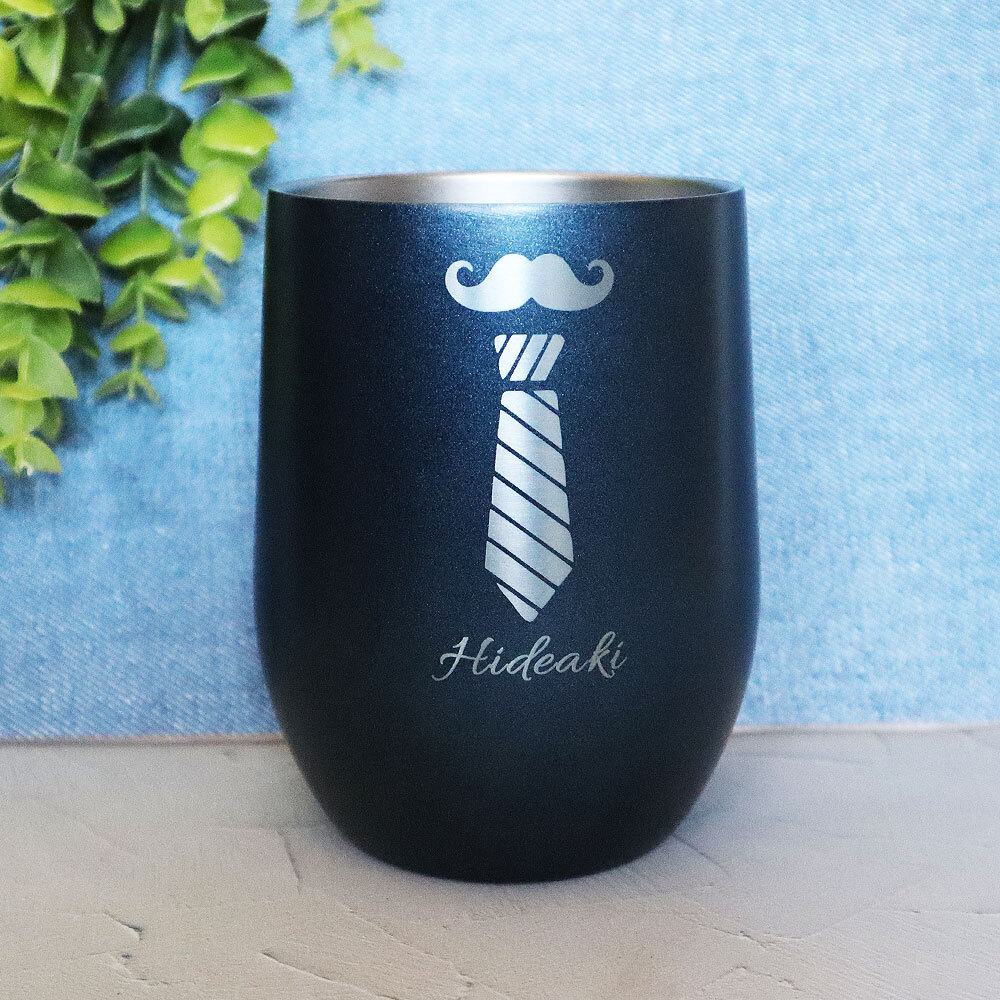 【父亲节】胡须和领带 保温杯 390ml 可定制 保温 保冷 附父亲节卡片 生日 敬老节