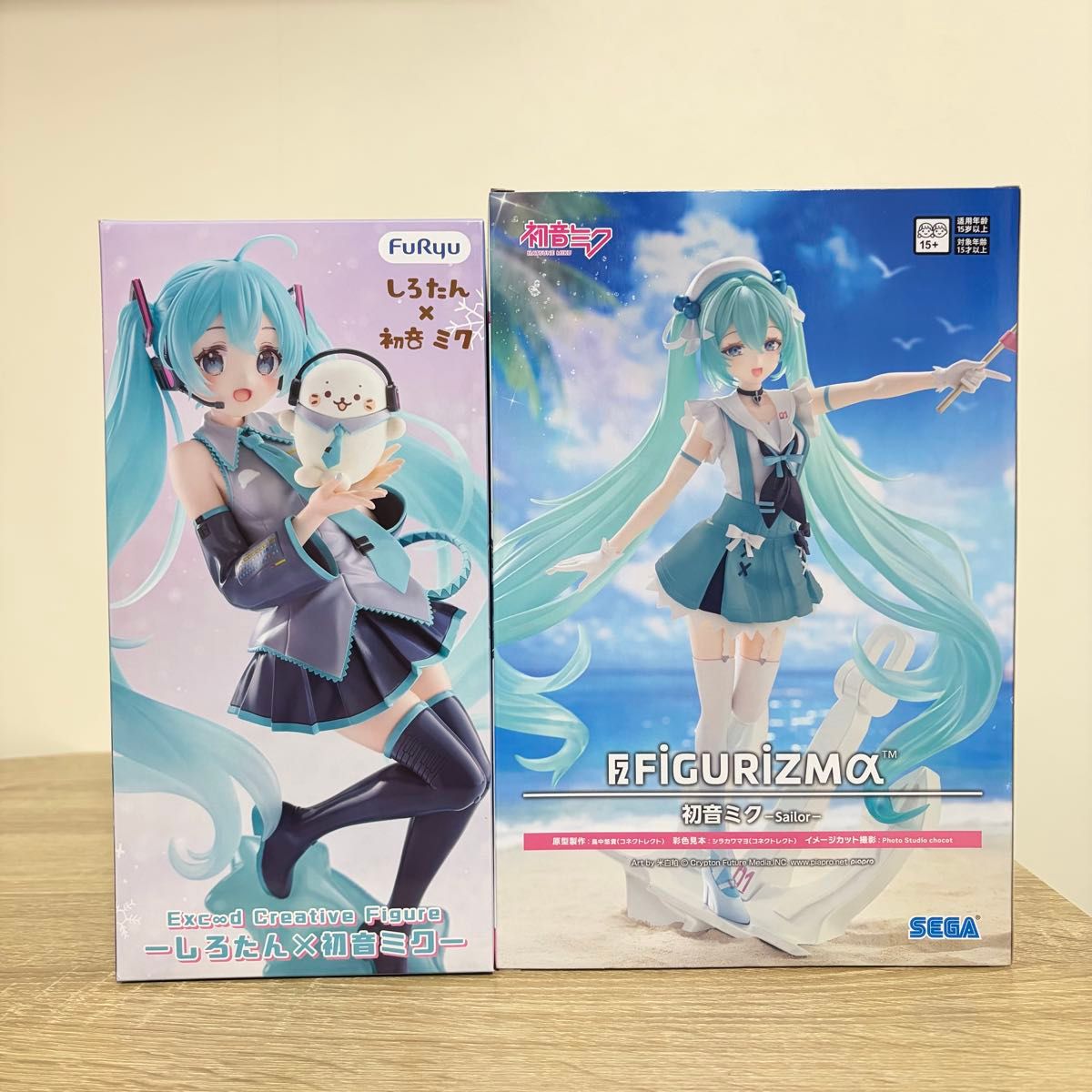 FIGURIZM α Sailor Exc∞ d Creative Figure Shirotan Hatsune Miku Figure 2 set