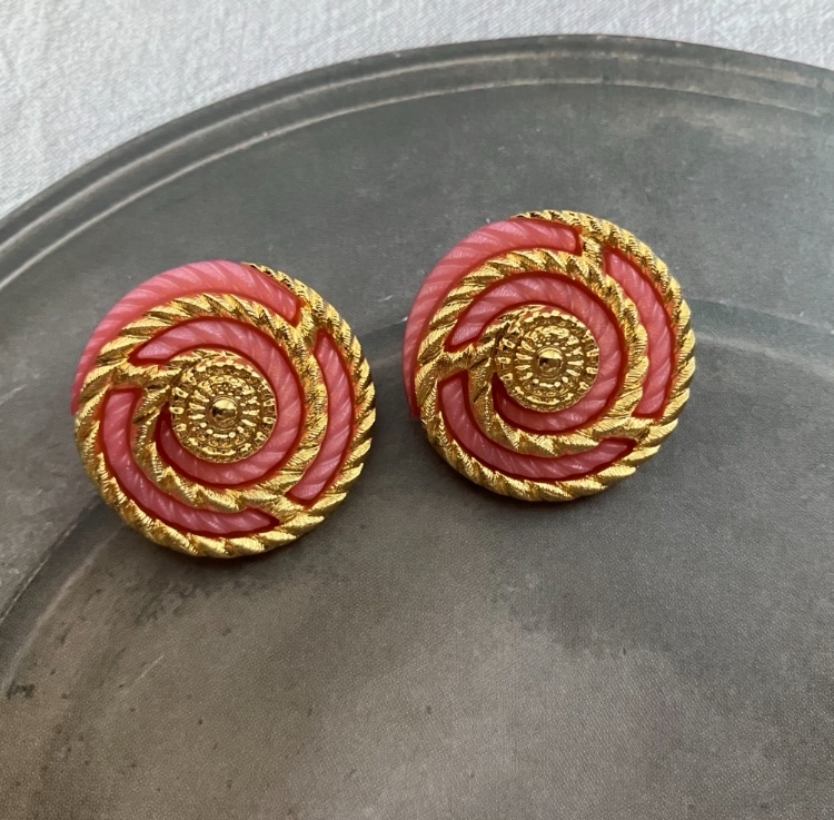No.39 select button古董复古风格粉色