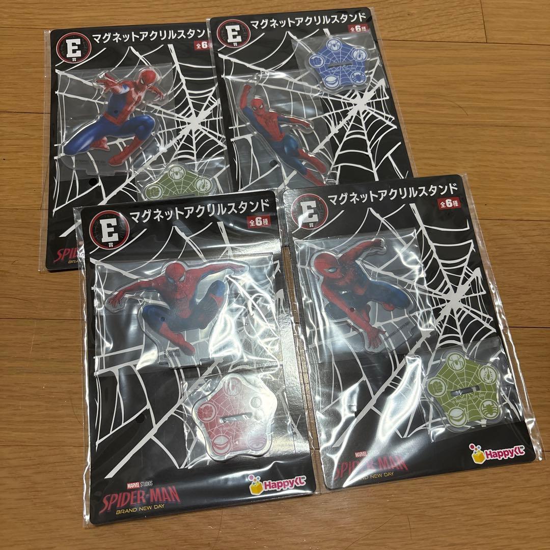 Spider-Man Happy Lottery Prize E Magnet Acrylic Stand 4-Piece Set