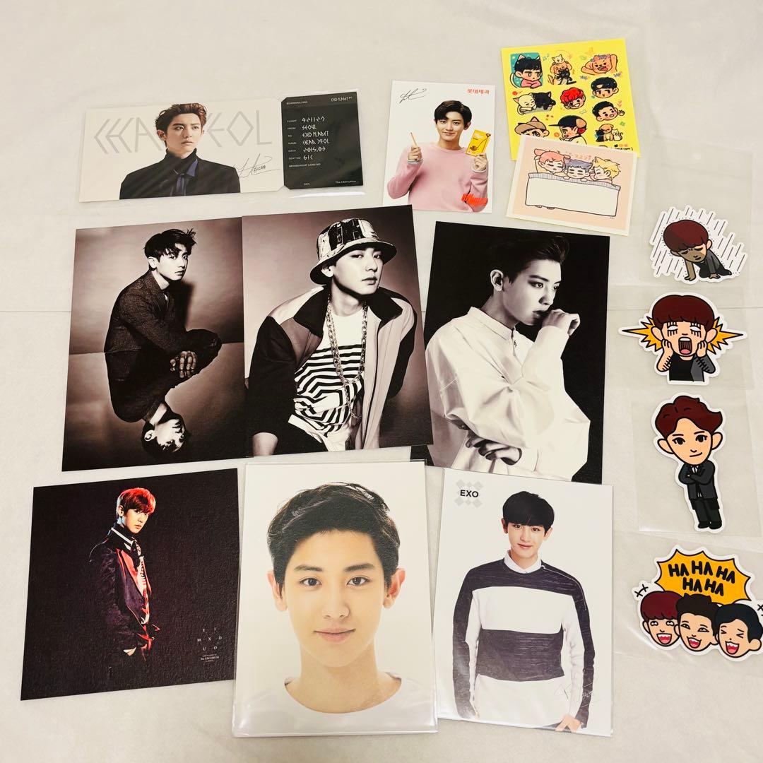 EXO エクソ チャニョル CHANYEOL ポストカード ステッカー MD