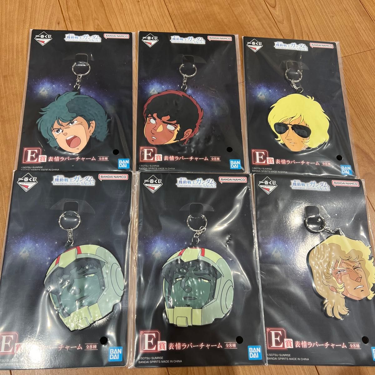 最抽签机动战士高达UNIVERSAL CENTURY SAGA2 E奖表情橡胶6个套装