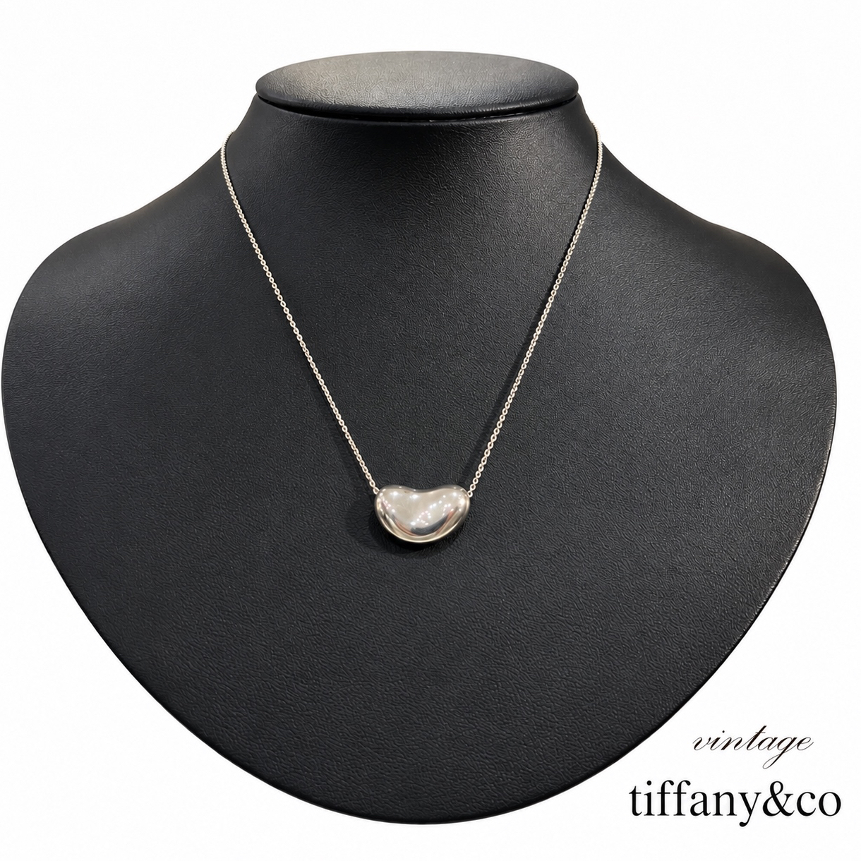 【 TIFFANY & CO .】 2631 幸福豆长项链/Elsa Peretti/自然美现代/90年代复古蒂芙尼银饰男士款 2026春夏