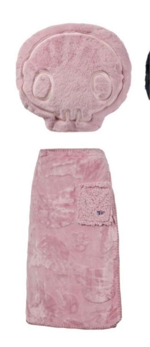 Kromi New Workman Sanrio Characters Wrap Skirt Pink with Pouch