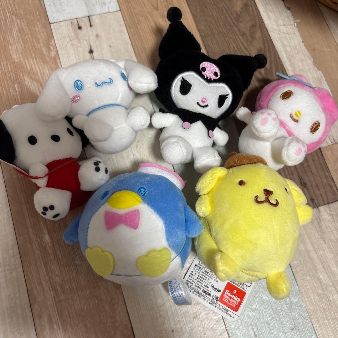 三丽鸥角色毛绒玩具6种套装