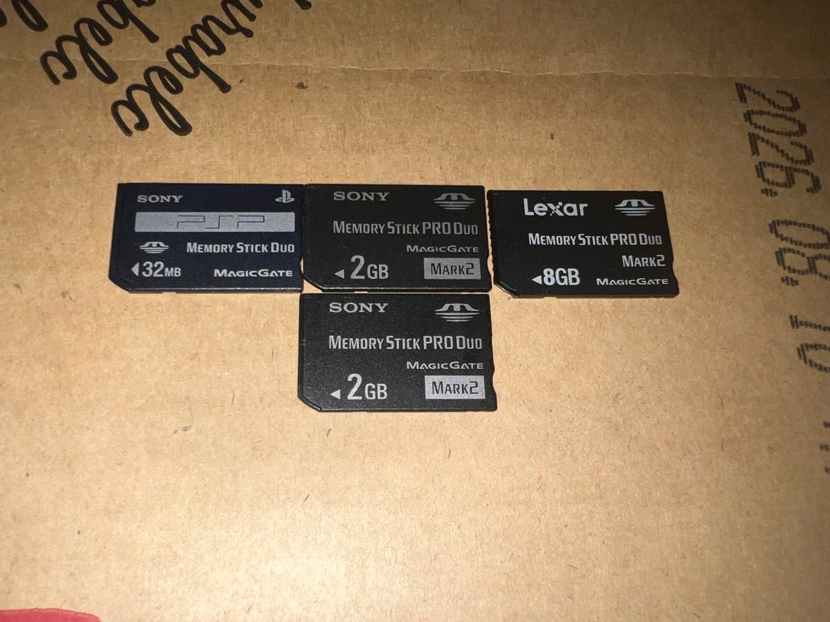 メモリースティック PRO Duo 8GB 2GB 32MB 4枚セット SONY Lexar