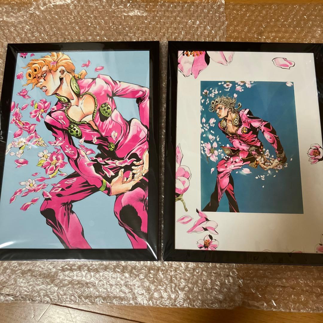 JoJo's Bizarre Adventure with a framed poster Giorno 2 petals set