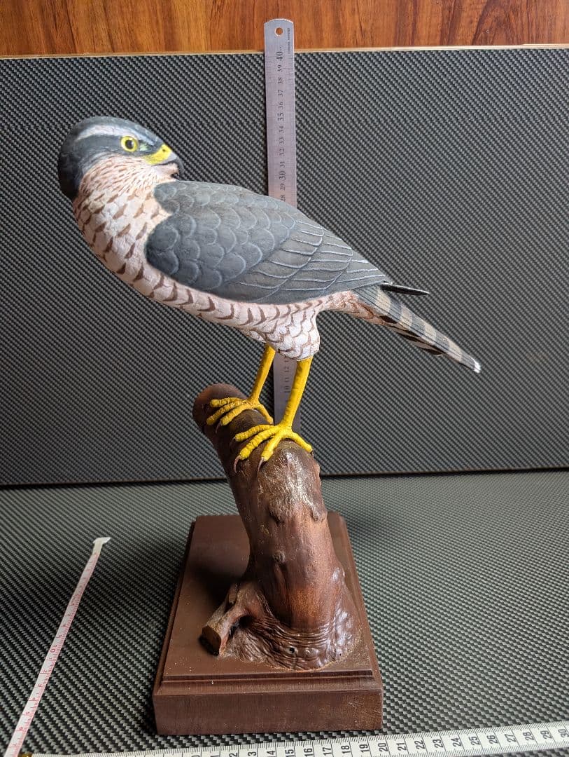 Raptor Wood Carving Figurine Bird Carving Eagle
