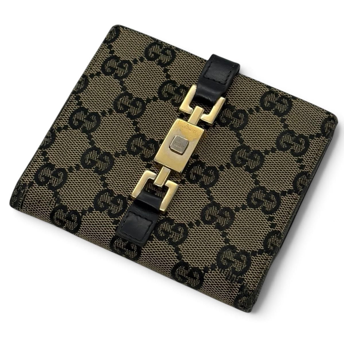 GUCCI 古驰 GG帆布 杰基 折叠钱包 紧凑钱包
