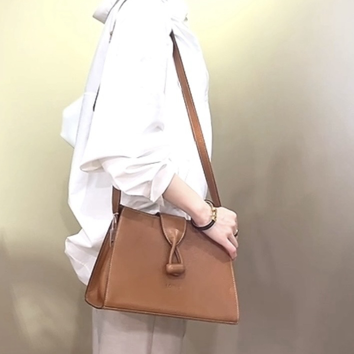 【SALE】【LOEWE】LOEWE真皮循环摇滚vintage皮革挎包焦糖棕/经典肩/西班牙王室御用达品牌长钱包大容量正式包