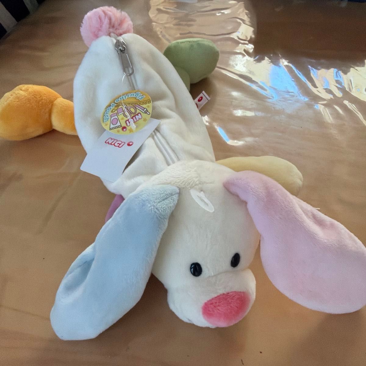 NICI Niki Figure Pouch Pen Case Rainbow Rabbit