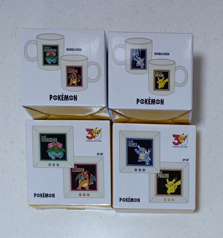 3COINS 宝可梦30周年纪念马克杯2款+小碟2款套装,共4件