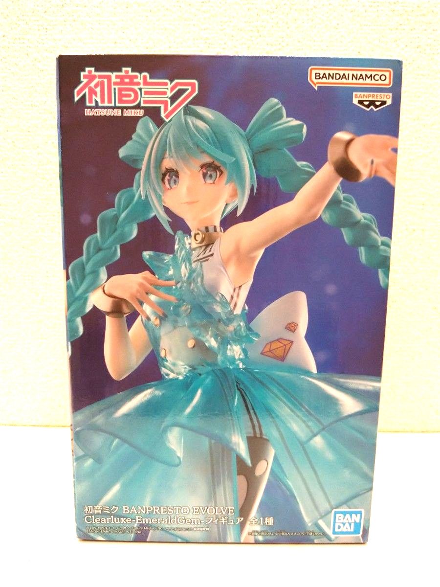 初音未来☆BANPRESTO EVOLVE 透明奢华 翡翠之宝☆手办