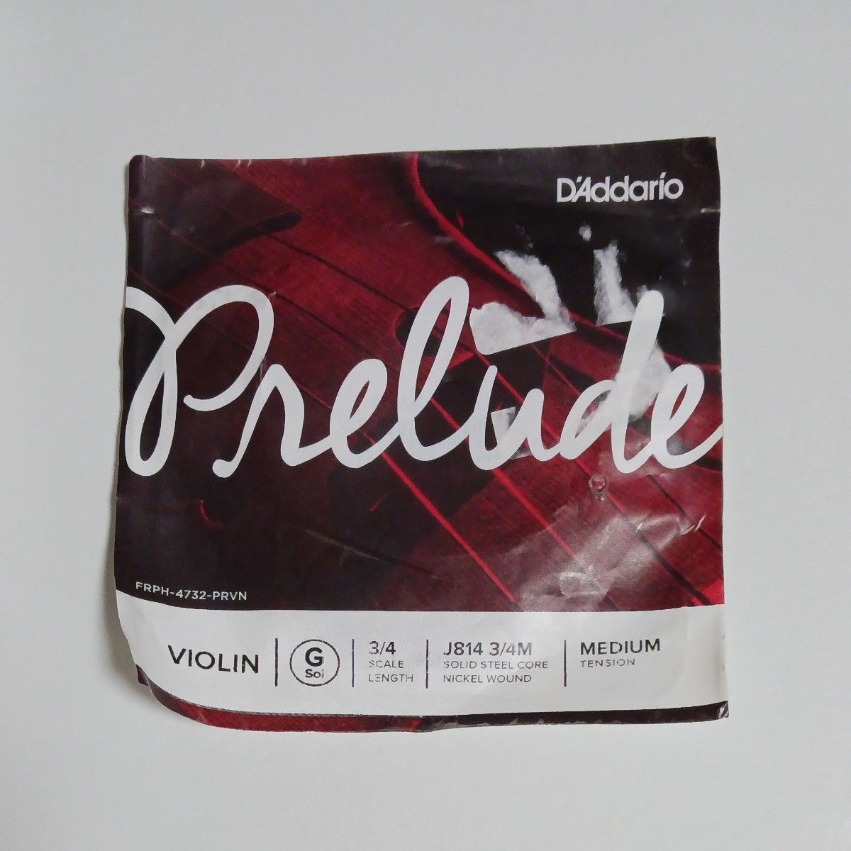 D'Addario ダダリオ バイオリン弦 PRELUDE プレリュード  G線 J814 3/4M  MEDIUM
