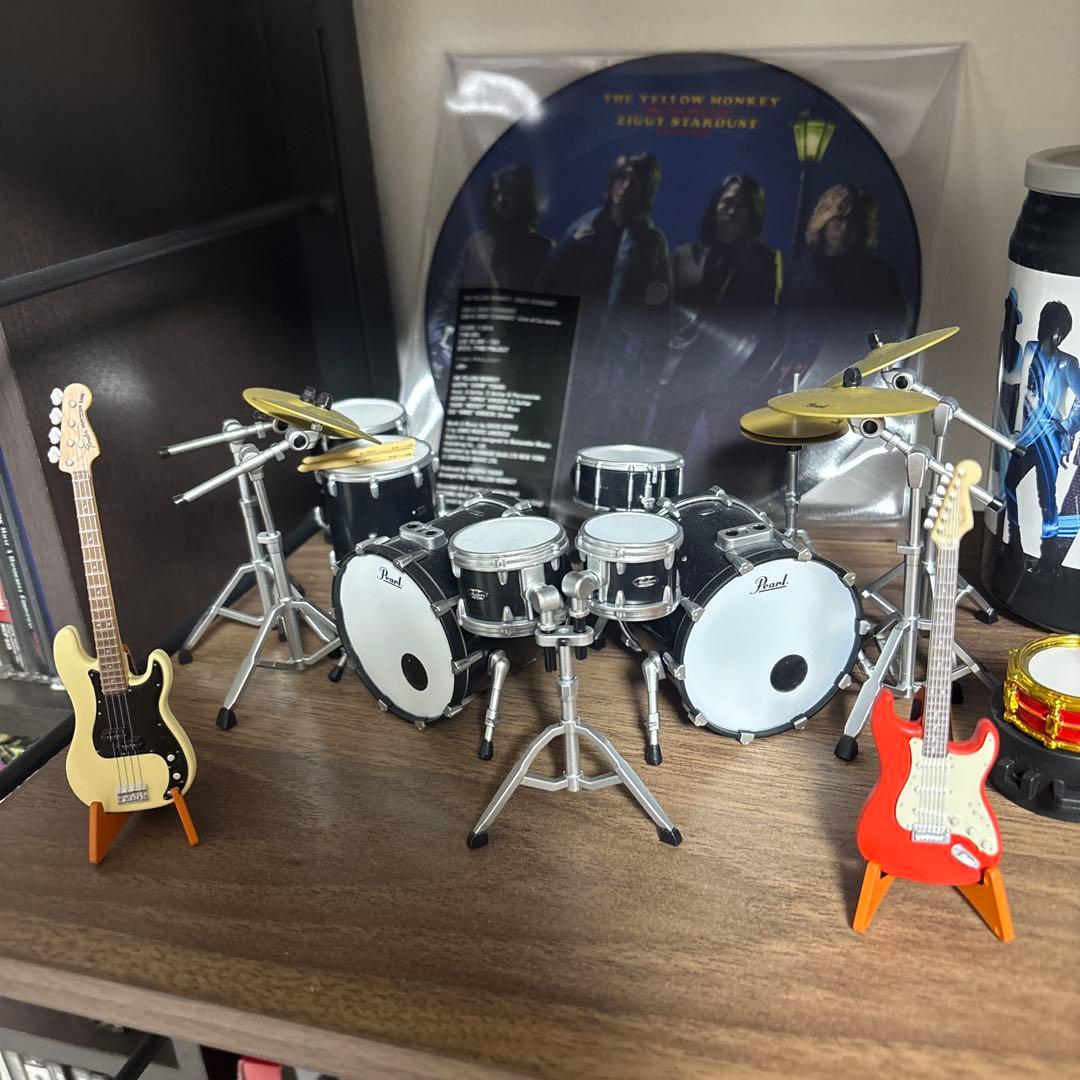 Miniature Instrument Set Drum Set Guitar Bass