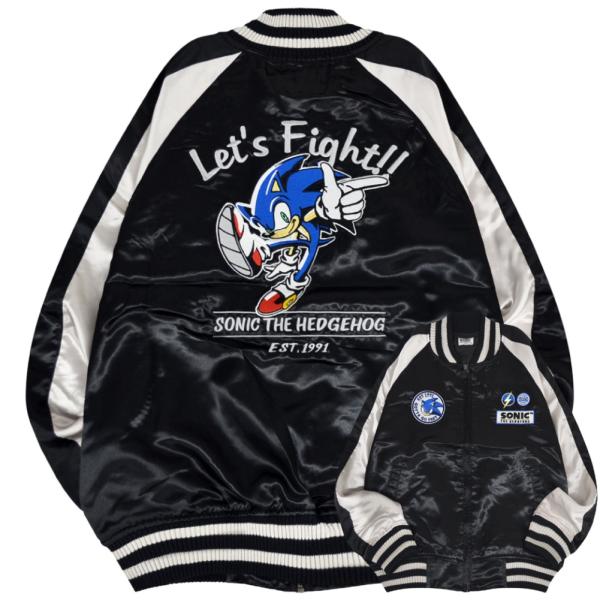索尼克刺猬 横须贺夹克 SEGA 游戏外套 刺绣 索尼克夹克