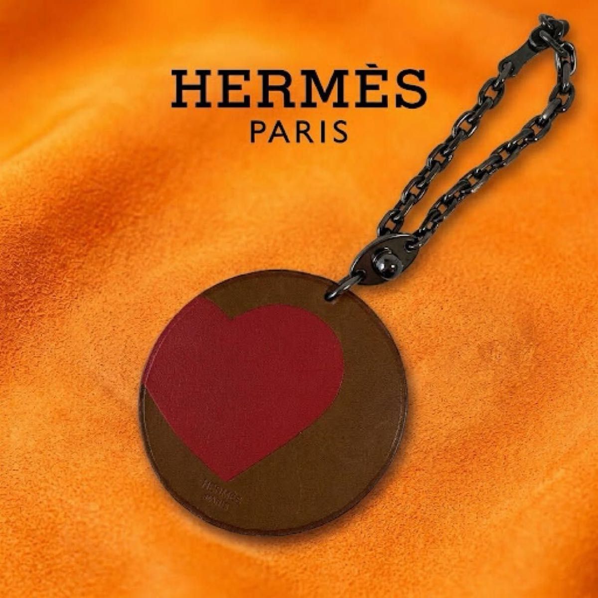 稀有 HERMES 爱马仕 皮革挂件 抓住我的心 钥匙扣