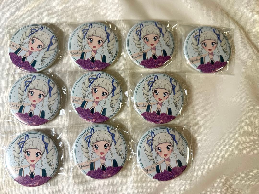 Aikatsu can badge Yurika Todo 10-piece set flower Animate