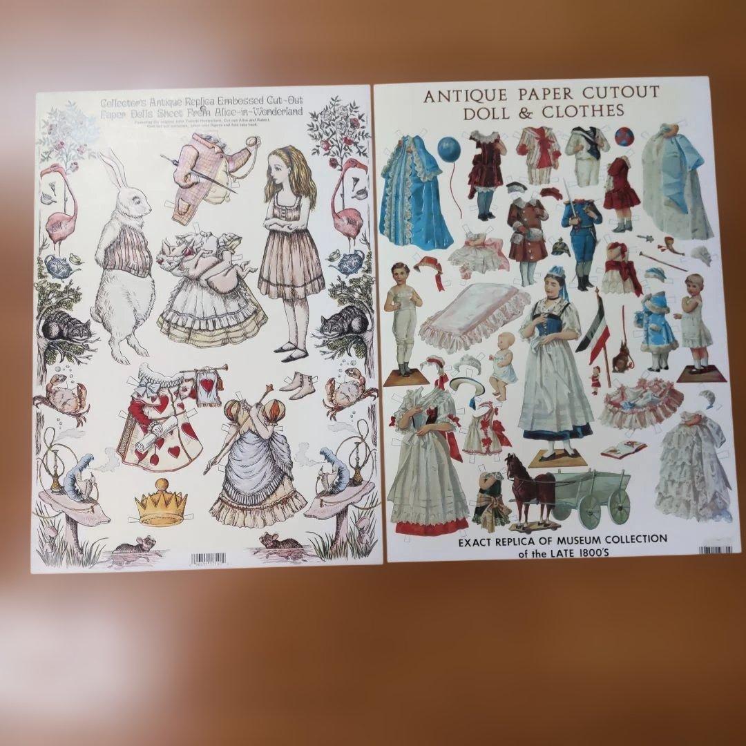 Paper Dolls, 2 Types, Victorian Alice, Paper Dolls, Antique Style