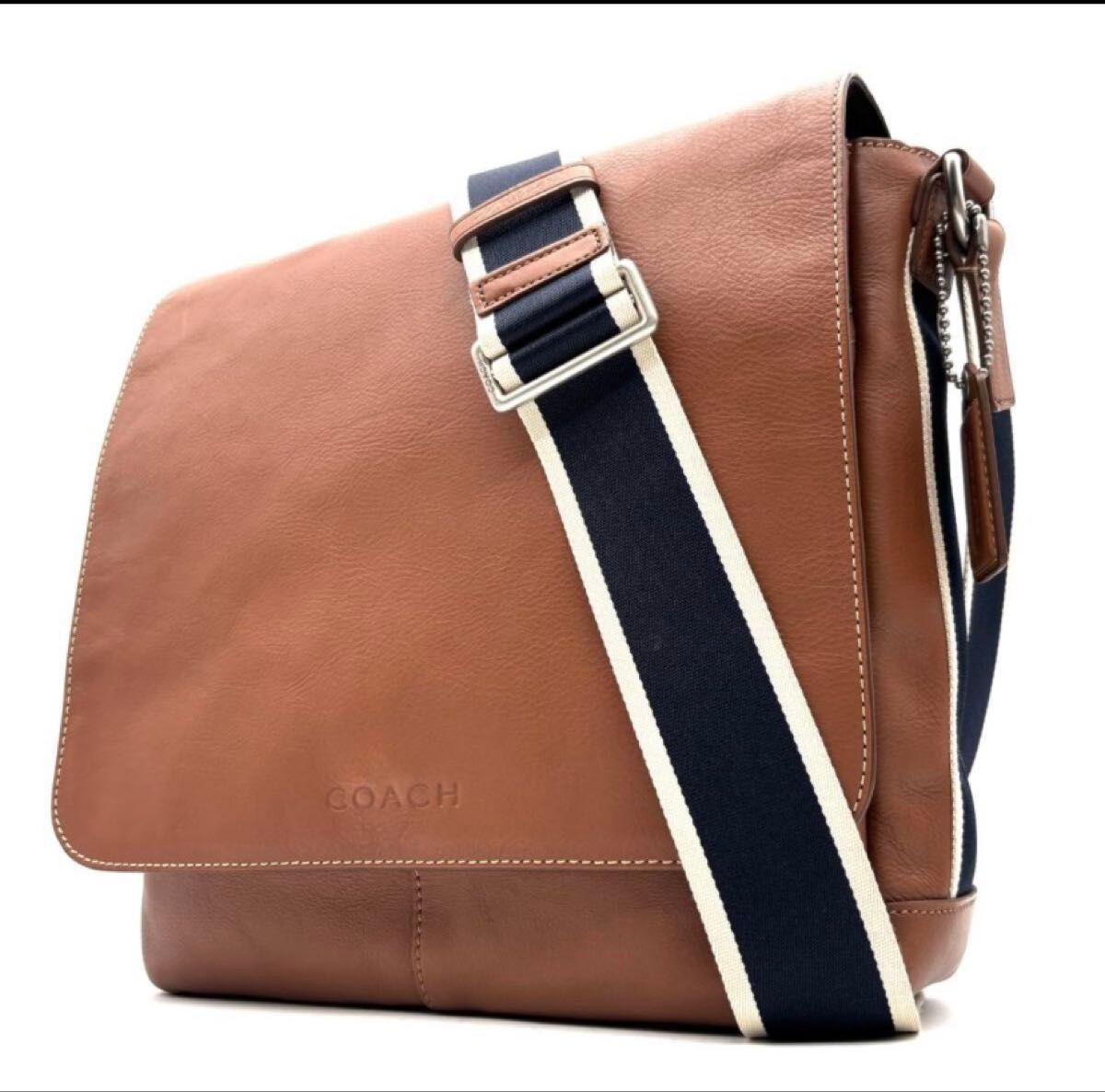 COACH 柯尔驰 信使包 单肩包 棕色 皮革