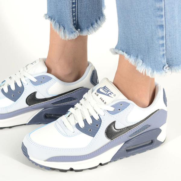 WMNS NIKE AIR MAX 90 ウィメンズ ナイキ エアマックス レディース スニーカー オールシーズン ホワイトブルー hm8128-100