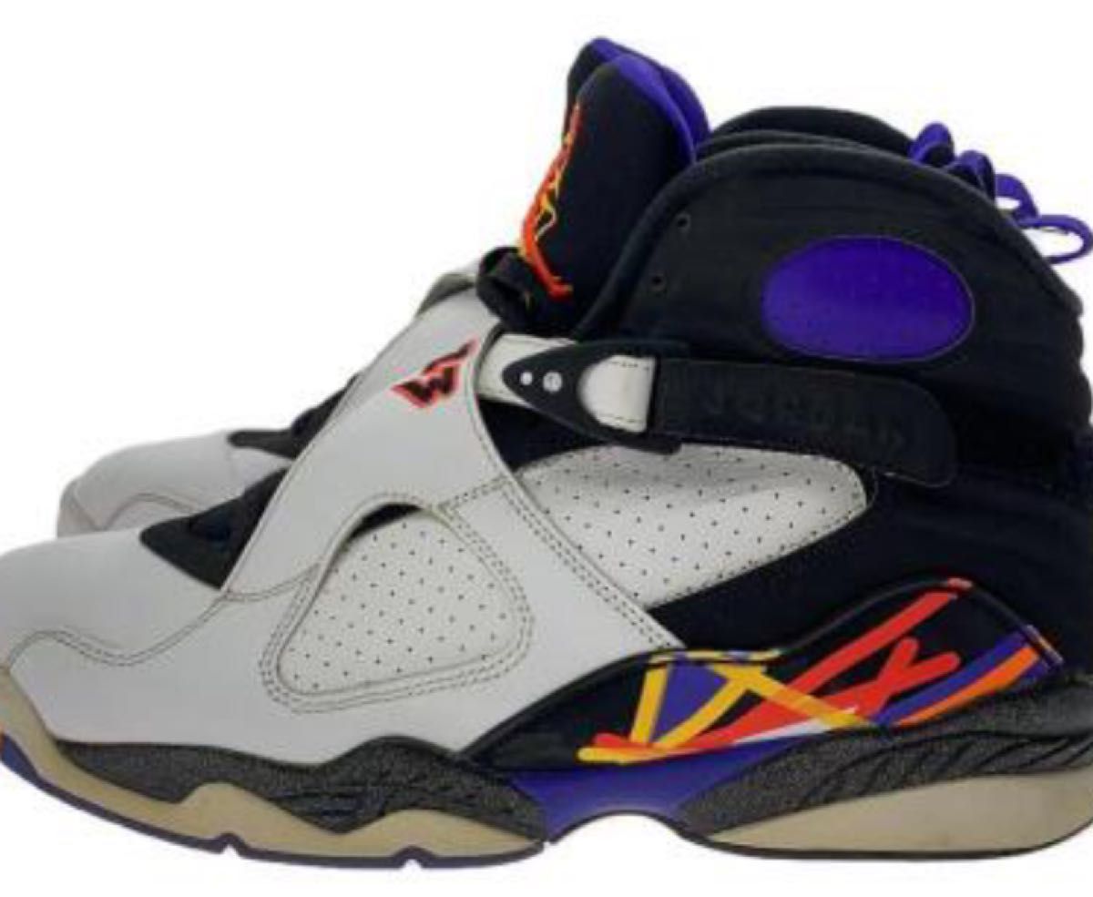 人气大号 NIKE AIR JORDAN 8 RETRO 艾乔丹8 Retro 白色/黑色/紫色