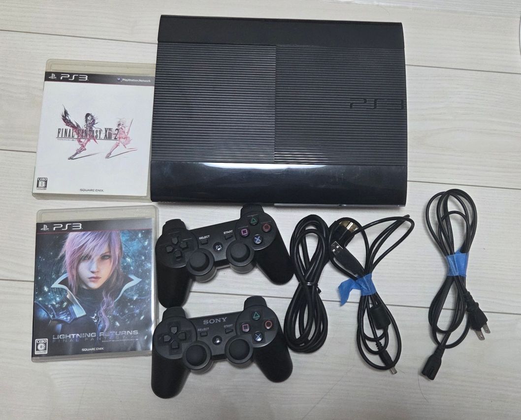 SONY PlayStation3 PS3 CECH-4200B 炭黑色 主机 手柄 2个