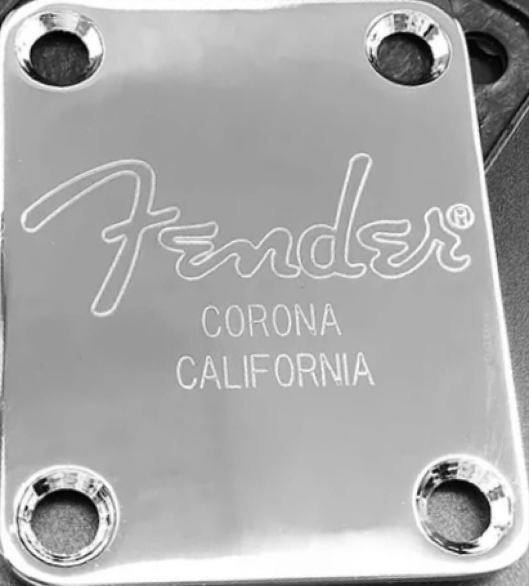 【新品】Fender フェンダー ネックプレート クローム