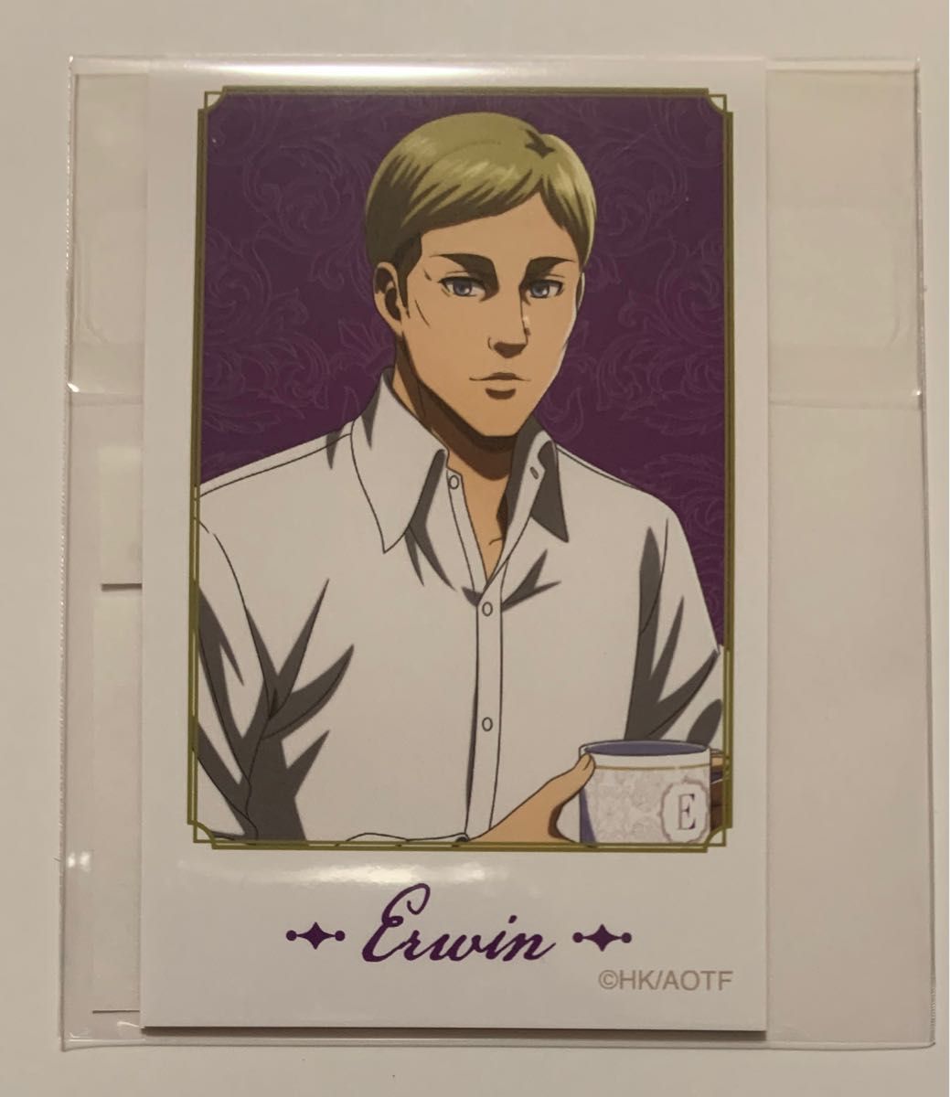 进击的巨人茶时间在线抽签绘制即时照相机风插图卡2张套装埃尔文