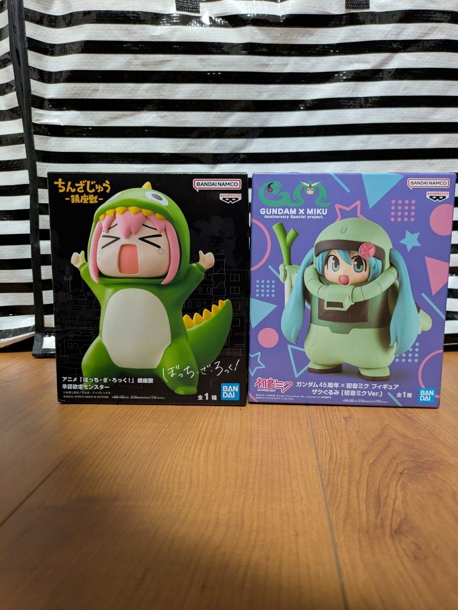 独行兽　初音未来　高达　扎古　奖品　奖品　全新未拆封　镇座兽 从众心理怪物 扎古毛绒玩具
