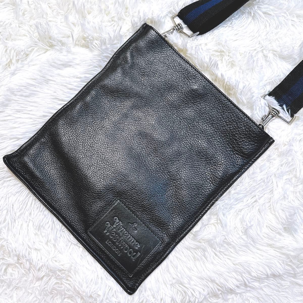 Vivienne Westwood Shoulder Bag All-Leather Black Extremely Rare