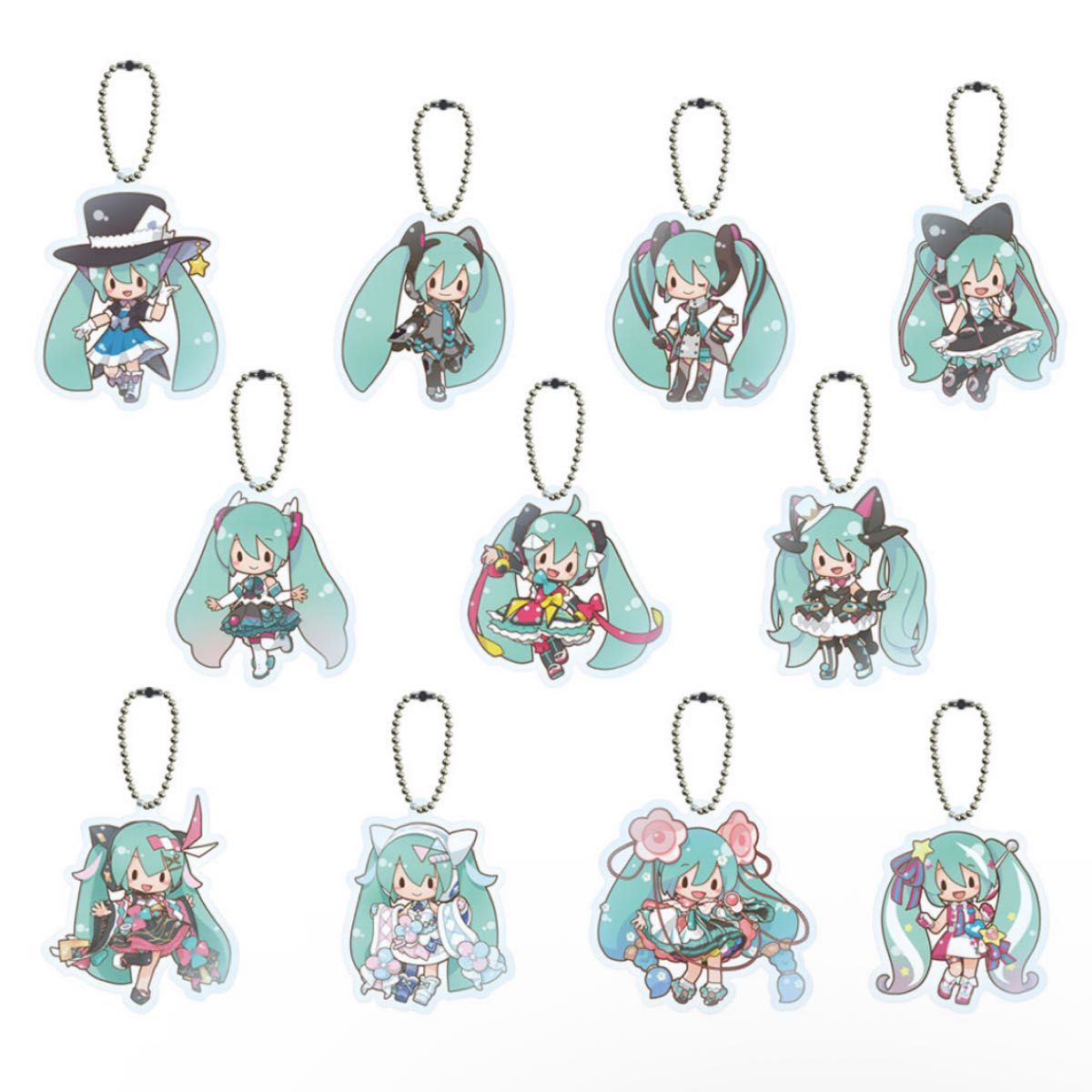 丙烯酸钥匙链初音未来10th complete套装全11种钥匙圈10周年SEGA限定品