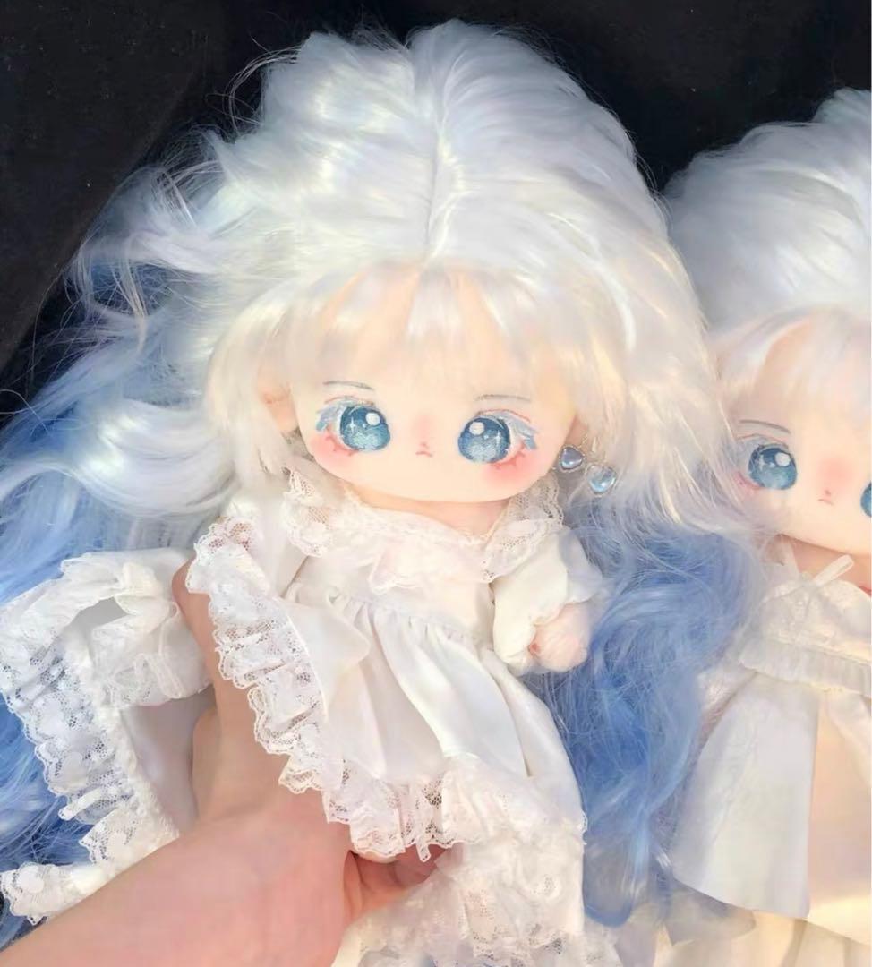 《20cm》大人気な激レア可愛い着せ替えぬいぐるみ《白髪水色目》