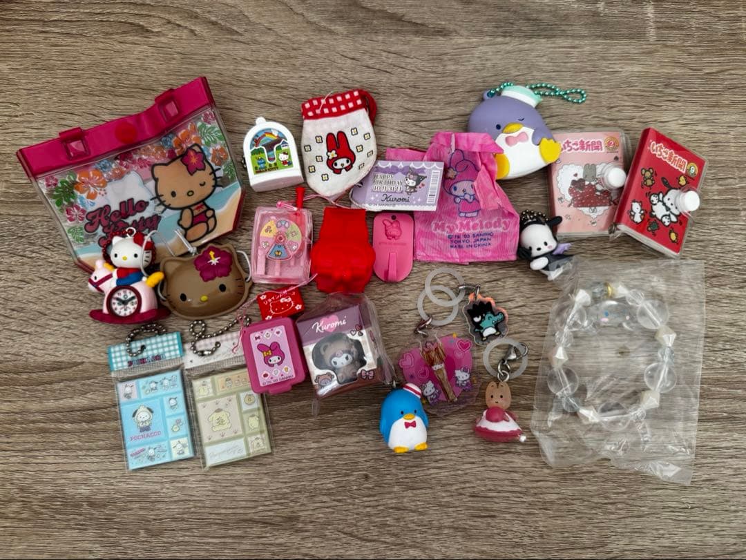 Sanrio Characters Miniature Goods Keychain Bundle